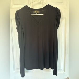 Truth Women's Elegant Black V-Neck Blouse